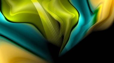 Siyah arkaplanda sıvı renk eğimleri