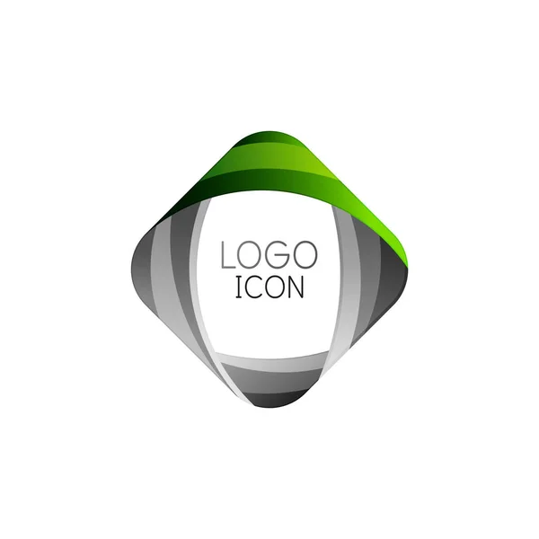 Modelo de design de logotipo quadrado geométrico moderno de negócios com cores limpas e brilhantes —  Vetores de Stock