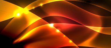 Abstract background. Shiny design neon waves with light effects, techno trendy design. Vector Illustration For Wallpaper, Banner, Background, Card, Book Illustration, landing page