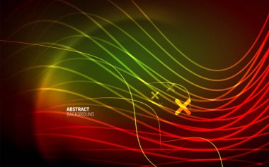 Soyut arkaplan - Duvar kağıdı, Banner, Arkaplan, Kart, Kitap İllüstrasyonu, İniş sayfası için neon çizgi tasarımı