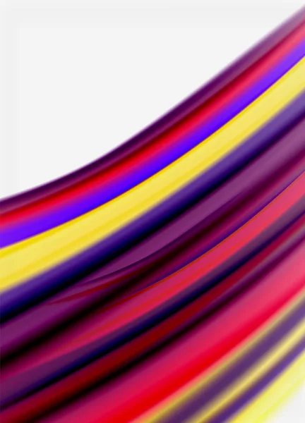 Líneas de onda fondo abstracto, diseño de seda suave con colores de estilo arco iris. Ondas líquidas de color fluido. Ilustración vectorial — Vector de stock