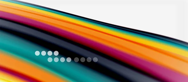 Wave linjer abstrakt bakgrund, slät silke design med regnbåge stil färger. Flytande vätskefärgvågor. Vektor Illustration — Stock vektor