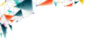 Hat noktaları bağlantıları, üçgen teknoloji tasarımı. Soyut geometrik arkaplan