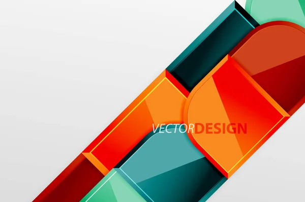 Quadrati in vetro lucido con elementi rotondi composizione geometrica. Sfondo geometrico astratto con composizione effetto 3d Per Carta da parati, Banner, Sfondo, Scheda, Illustrazione del libro, landing page — Vettoriale Stock