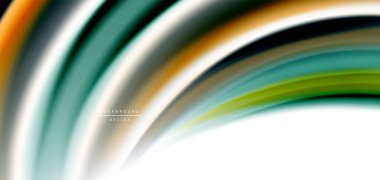 Beyaz, sıvı sıvı renk dalgalarında ipeksi çizgiler. Vector Illustrations for Duvar Kağıdı, Banner, Arkaplan, Kart, Kitap, İllüstrasyon, iniş sayfası, kapak, pankart, poster, afiş, el ilanı, tasarım