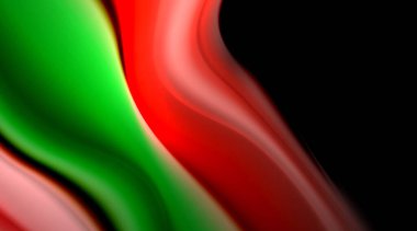 Siyah arkaplanda sıvı renk eğimleri