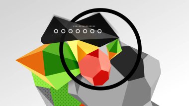 Abstract background - 3d polygonal geometric shapes composition. Vector Illustration For Wallpaper, Banner, Background, Card, Book Illustration, landing page