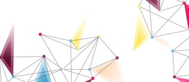 Hat noktaları bağlantıları, üçgen teknoloji tasarımı. Soyut geometrik arkaplan