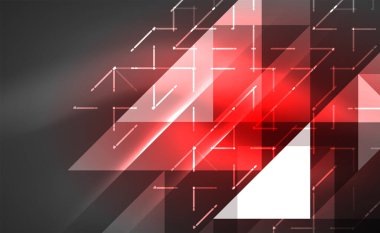 Abstract background, mosaic triangle pattern with transparent effects on glowing neon shiny backdrop. Vector Illustration For Wallpaper, Banner, Background, Card, Book Illustration, landing page
