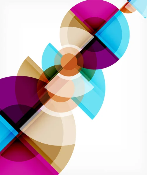 Abstrakten Hintergrund, Kreis und Dreieck Design runden Formen überlappenden. geometrische Trendvorlage. Vektor-Illustration für Tapete, Banner, Hintergrund, Karte, Buchillustration, Landing Page — Stockvektor