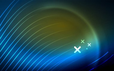 Soyut arkaplan - Duvar Kağıdı, Banner, Arkaplan, Kart, Kitap İllüstrasyonu, İniş Sayfası için mavi neon çizgi tasarımı