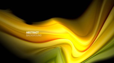 Siyah arkaplanda sıvı renk eğimleri