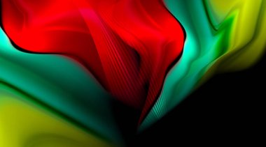 Siyah arkaplanda sıvı renk eğimleri