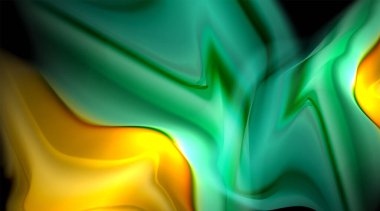 Siyah arkaplanda sıvı renk eğimleri