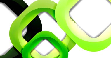 Kare geometrik vektör soyut arkaplan, dinamik minimum modern şablon. Üst üste binen yuvarlak köşeli çok renkli kare şekiller