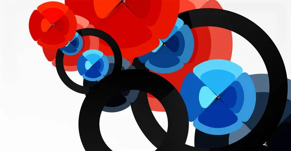 Abstrakcyjne tło, modne kręgi kolorystyczne kompozycja geometryczna. Ilustracja wektorowa tapety, sztandar, tło, karta, ilustracja książki, strona lądowania — Wektor stockowy