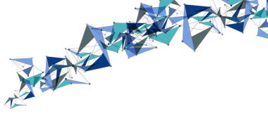 Hat noktaları bağlantıları, üçgen teknoloji tasarımı. Soyut geometrik arkaplan