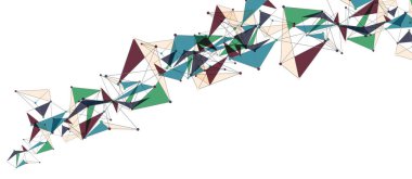 Hat noktaları bağlantıları, üçgen teknoloji tasarımı. Soyut geometrik arkaplan