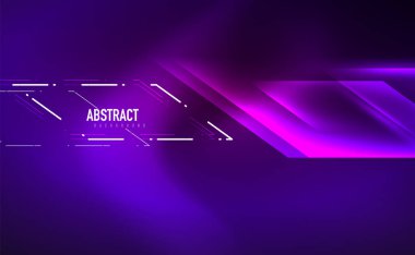 Dinamik neon parlak, soyut bir arkaplan. İş veya teknoloji sunumu, İnternet posteri veya web broşürü kapağı, duvar kağıdı için modaya uygun soyut düzen şablonu