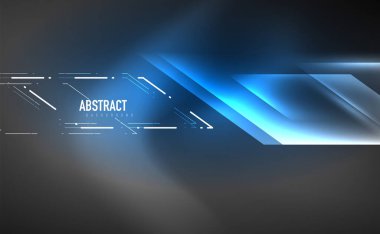 Dinamik neon parlak, soyut bir arkaplan. İş veya teknoloji sunumu, İnternet posteri veya web broşürü kapağı, duvar kağıdı için modaya uygun soyut düzen şablonu