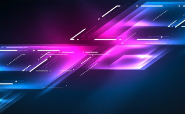 Dinamik neon parlak, soyut bir arkaplan. İş veya teknoloji sunumu, İnternet posteri veya web broşürü kapağı, duvar kağıdı için modaya uygun soyut düzen şablonu