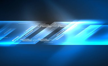 Dinamik neon parlak, soyut bir arkaplan. İş veya teknoloji sunumu, İnternet posteri veya web broşürü kapağı, duvar kağıdı için modaya uygun soyut düzen şablonu