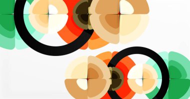 Soyut arkaplan, renkli daireler geometrik bileşim. Duvar Kağıdı, Sancak, Arkaplan, Kart, Kitap İllüstrasyonu, İniş Sayfası