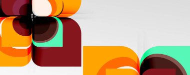 Abstract background - geometric cut paper design flower or square shape composition. Vector Illustration For Wallpaper, Banner, Background, Card, Book Illustration, landing page