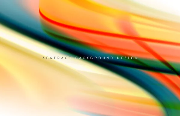 Abstract background - fluid color gradient waves, with dynamic motion line effect. Vector Illustration For Wallpaper, Banner, Background, Card, Book Illustration, landing page — 스톡 벡터