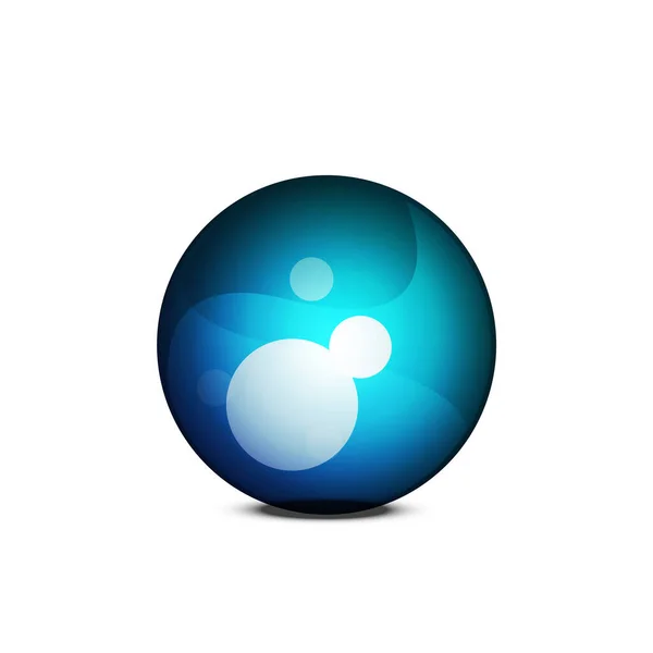 Sphere web glossy 버튼 , vector Internet design element — 스톡 벡터