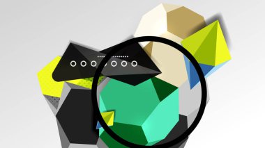 Abstract background - 3d polygonal geometric shapes composition. Vector Illustration For Wallpaper, Banner, Background, Card, Book Illustration, landing page