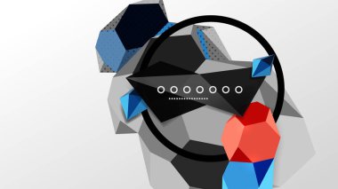 Abstract background - 3d polygonal geometric shapes composition. Vector Illustration For Wallpaper, Banner, Background, Card, Book Illustration, landing page