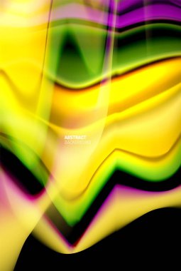 Sıvı gradyanlar soyut arkaplan, duvar kağıdı, bayrak, arkaplan, kart, kitap illüstrasyonu, iniş sayfası için renk dalgası poster tasarımı