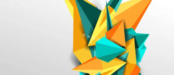 Trendy eenvoudige driehoek abstracte achtergrond, dynamisch bewegingsconcept. Vector Illustratie voor Behang, Banner, Achtergrond, Kaart, Boek Illustratie, Landingspagina — Stockvector