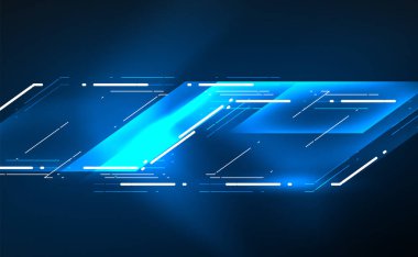 Dinamik neon parlak, soyut bir arkaplan. İş veya teknoloji sunumu, İnternet posteri veya web broşürü kapağı, duvar kağıdı için modaya uygun soyut düzen şablonu
