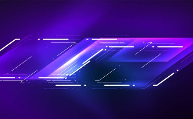 Dinamik neon parlak, soyut bir arkaplan. İş veya teknoloji sunumu, İnternet posteri veya web broşürü kapağı, duvar kağıdı için modaya uygun soyut düzen şablonu