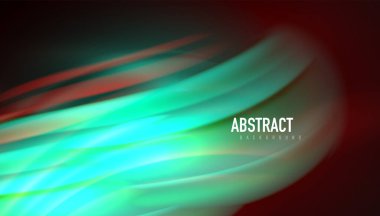 Akışkan dalga çizgileri arka plan. İş veya teknoloji sunumu, İnternet posteri veya web broşürü kapağı, duvar kağıdı için modaya uygun soyut düzen şablonu