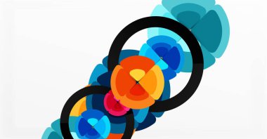 Soyut arkaplan, renkli daireler geometrik bileşim. Duvar Kağıdı, Sancak, Arkaplan, Kart, Kitap İllüstrasyonu, İniş Sayfası