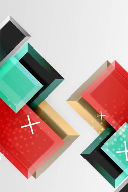 Metal ok şeklindeki arka plan. Duvar kağıdı, bayrak, arkaplan, kart, kitap illüstrasyonu, iniş sayfası için 3d efektli soyut geometrik arkaplan