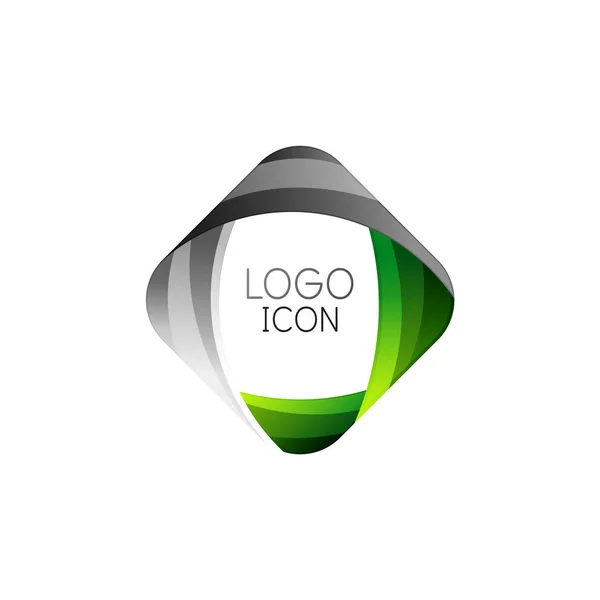 Üzleti trendi geometriai négyzet logó design sablon élénk tiszta színekkel — Stock Vector
