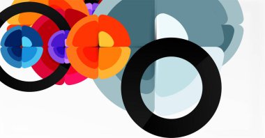 Soyut arkaplan, renkli daireler geometrik bileşim. Duvar Kağıdı, Sancak, Arkaplan, Kart, Kitap İllüstrasyonu, İniş Sayfası