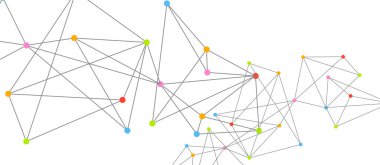 Hat noktaları bağlantıları, üçgen teknoloji tasarımı. Soyut geometrik arkaplan