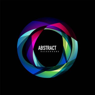 Geometrik logo şablonu, metin ile akan dalgalar