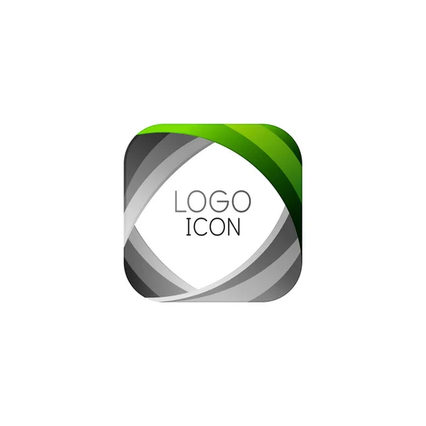 Business trendy geometrische vierkante logo design sjabloon met heldere schone kleuren — Stockvector