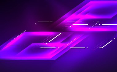 Dinamik neon parlak, soyut bir arkaplan. İş veya teknoloji sunumu, İnternet posteri veya web broşürü kapağı, duvar kağıdı için modaya uygun soyut düzen şablonu