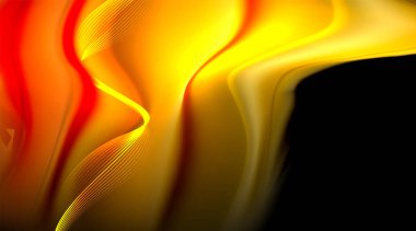 Siyah arkaplanda sıvı renk eğimleri