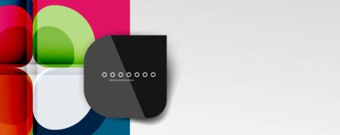 Abstract background - geometric cut paper design flower or square shape composition. Vector Illustration For Wallpaper, Banner, Background, Card, Book Illustration, landing page