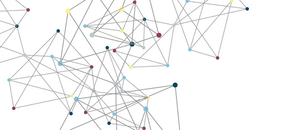 Conexiones de puntos de línea, diseño de tecnología triangular. Fondo geométrico abstracto — Archivo Imágenes Vectoriales