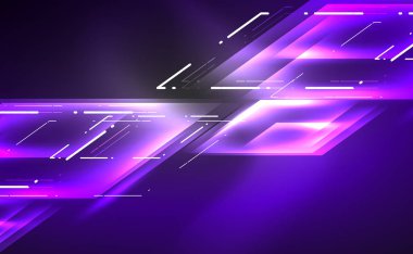 Dinamik neon parlak, soyut bir arkaplan. İş veya teknoloji sunumu, İnternet posteri veya web broşürü kapağı, duvar kağıdı için modaya uygun soyut düzen şablonu