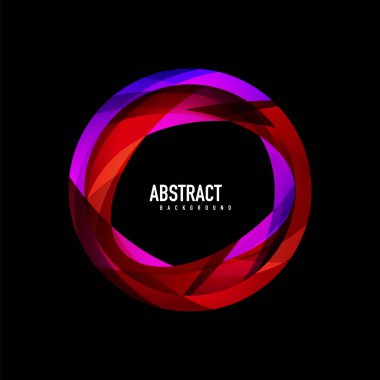 Geometrik logo şablonu, metin ile akan dalgalar